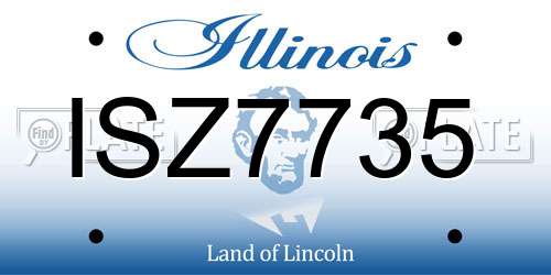 ISZ7735 Illinois License Plate