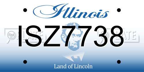 ISZ7738 Illinois License Plate