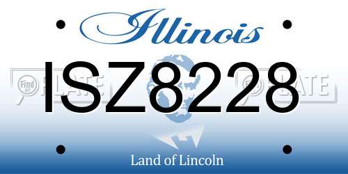 ISZ8228 Illinois License Plate