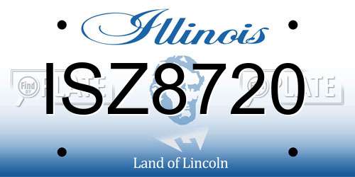 ISZ8720 Illinois License Plate