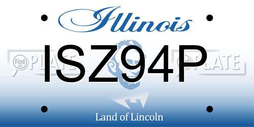 ISZ94P Illinois License Plate