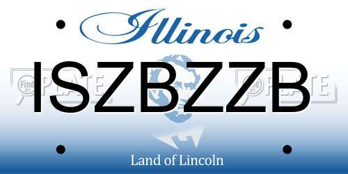 ISZBZZB Illinois License Plate