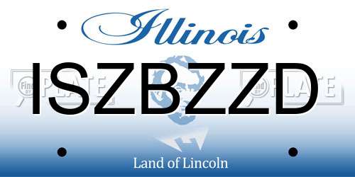 ISZBZZD Illinois License Plate