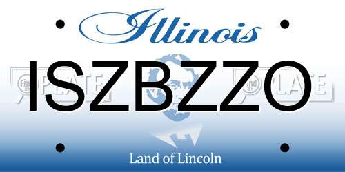 ISZBZZO Illinois License Plate