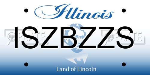 ISZBZZS Illinois License Plate