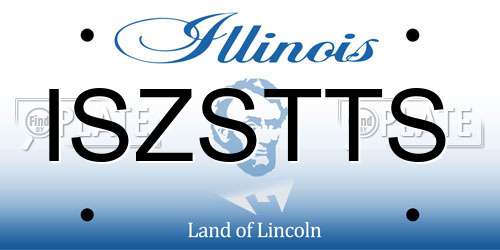 ISZSTTS Illinois License Plate