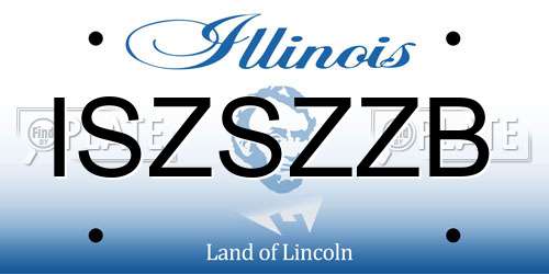 ISZSZZB Illinois License Plate