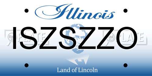 ISZSZZO Illinois License Plate
