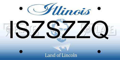 ISZSZZQ Illinois License Plate