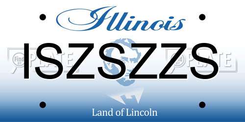 ISZSZZS Illinois License Plate