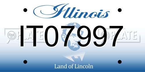 IT07997 Illinois License Plate