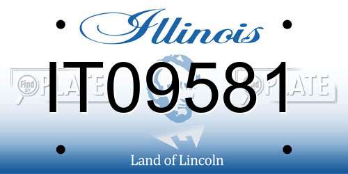 IT09581 Illinois License Plate