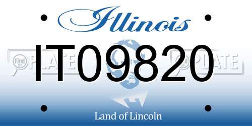 IT09820 Illinois License Plate