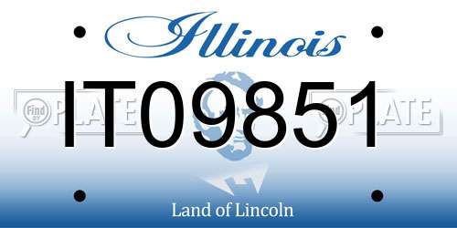 IT09851 Illinois License Plate