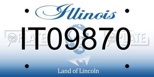 IT09870 Illinois License Plate