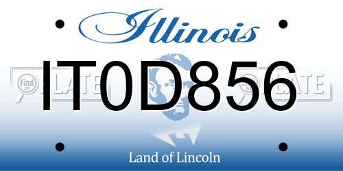 IT0D856 Illinois License Plate