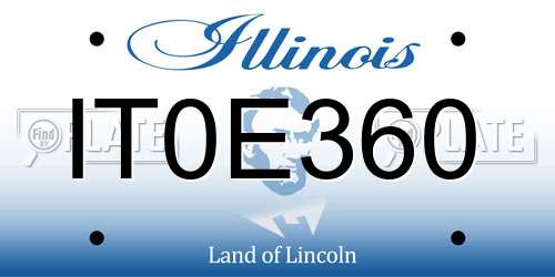 IT0E360 Illinois License Plate