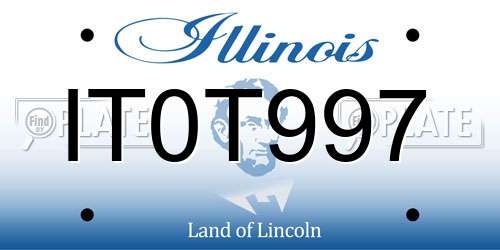 IT0T997 Illinois License Plate