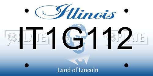 IT1G112 Illinois License Plate