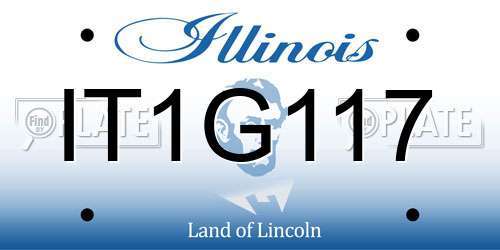 IT1G117 Illinois License Plate