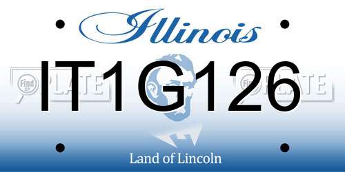 IT1G126 Illinois License Plate
