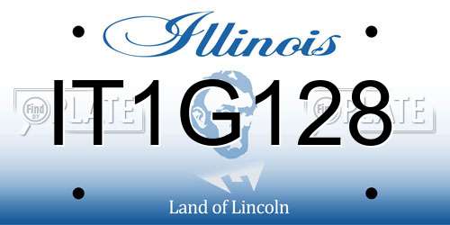 IT1G128 Illinois License Plate