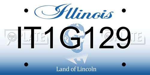 IT1G129 Illinois License Plate
