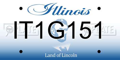 IT1G151 Illinois License Plate