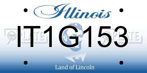 IT1G153 Illinois License Plate