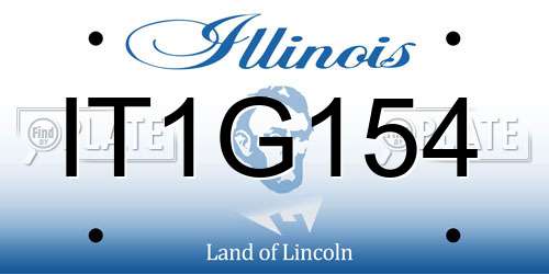 IT1G154 Illinois License Plate