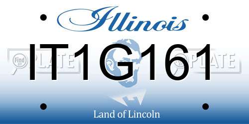 IT1G161 Illinois License Plate