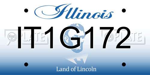 IT1G172 Illinois License Plate