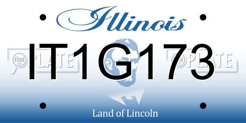 IT1G173 Illinois License Plate