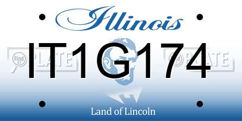 IT1G174 Illinois License Plate