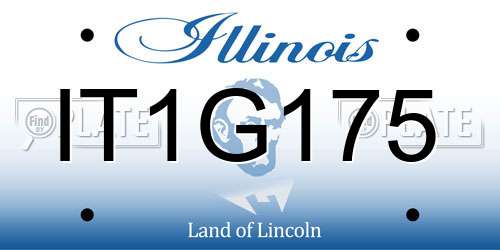 IT1G175 Illinois License Plate