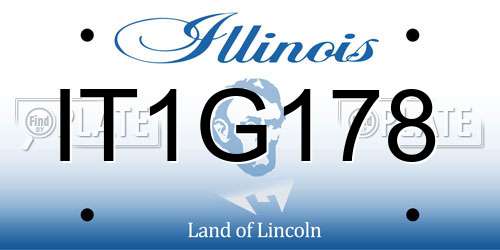 IT1G178 Illinois License Plate