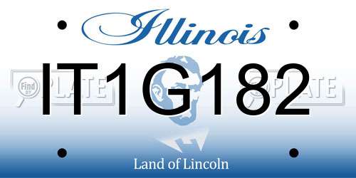 IT1G182 Illinois License Plate