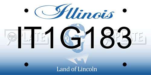 IT1G183 Illinois License Plate