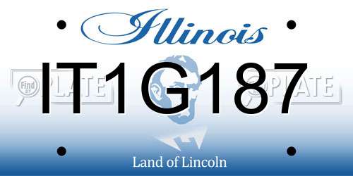 IT1G187 Illinois License Plate