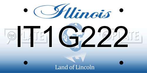 IT1G222 Illinois License Plate