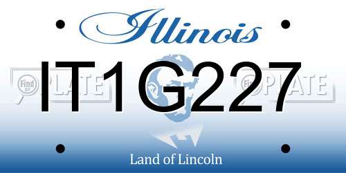 IT1G227 Illinois License Plate
