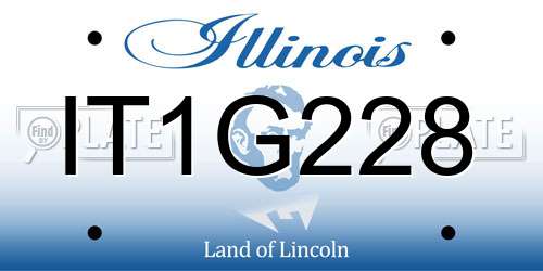 IT1G228 Illinois License Plate