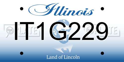IT1G229 Illinois License Plate
