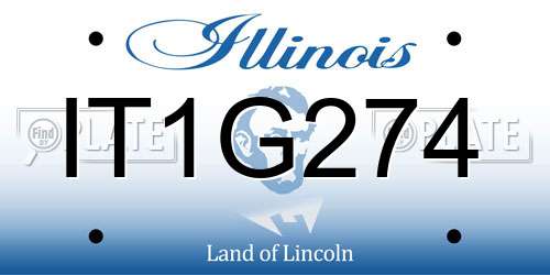 IT1G274 Illinois License Plate
