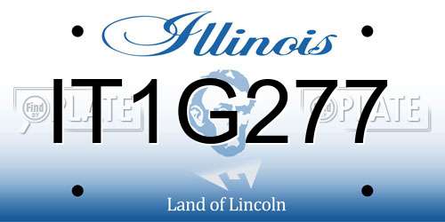 IT1G277 Illinois License Plate