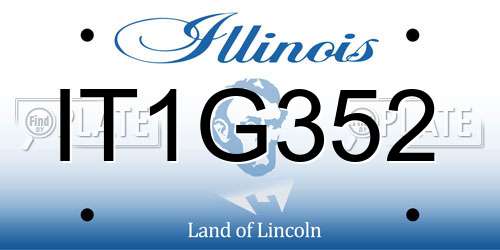 IT1G352 Illinois License Plate