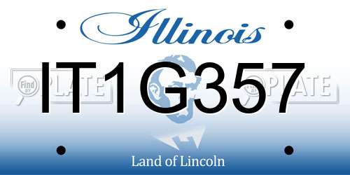 IT1G357 Illinois License Plate
