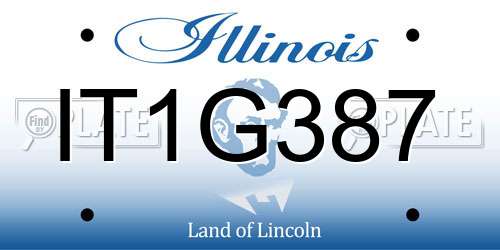 IT1G387 Illinois License Plate