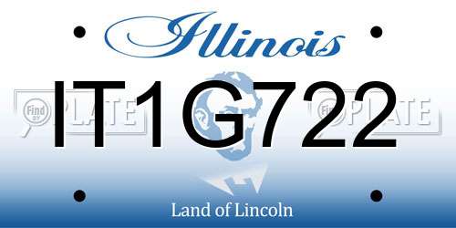 IT1G722 Illinois License Plate