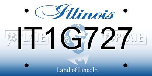IT1G727 Illinois License Plate